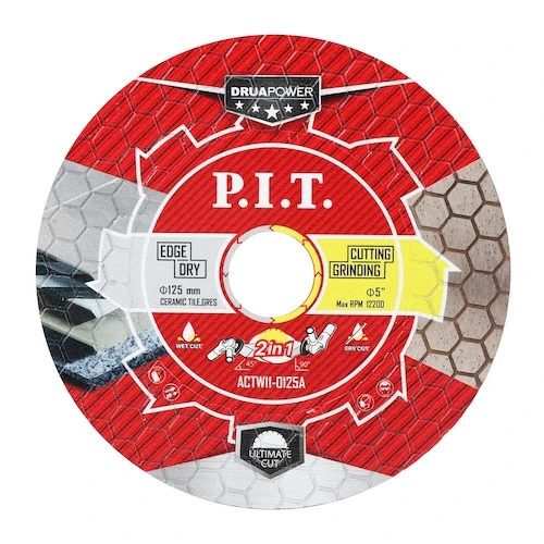 Алмазный диск 125×22,2×1,6 мм, PIT (кирпич, керамика, кафель)