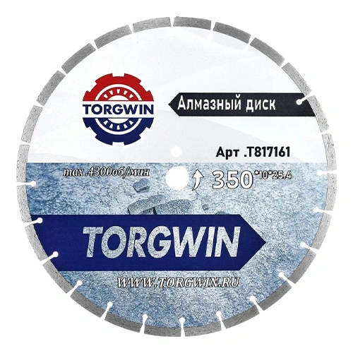 Круг/диск алмазный 350х25,4/32,0х3,0х10 мм, TORGWIN