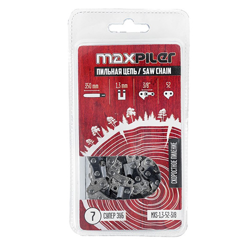 Цепь пильная PIT MAXPILER MXS-1,3-52-3/8 Супер в блистере