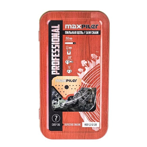 Цепь пильная PIT MAXPILER MXS-1,3-52-3/8 Prof metall box