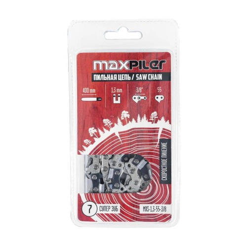 Цепь пильная PIT MAXPILER MXS-1,3-55-3/8 Супер  в блистере